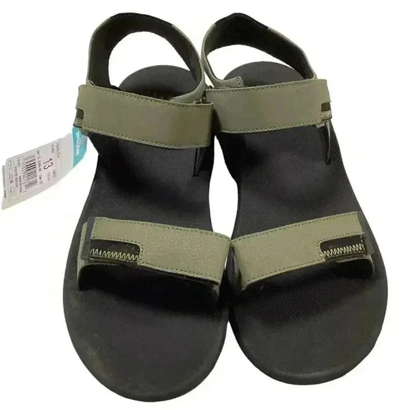 Reef Fanning Baja Mens 13 Strap Sandals Green Olive Faux Leather Vegan NEW main image 6